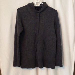 Banana Republic Dark Gray Wool Blend Sweater with Hood, Small